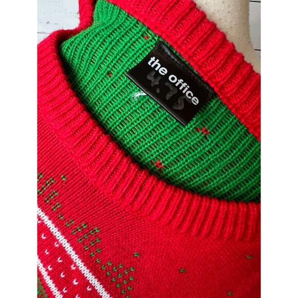 The Office Ugly Christmas Sweater Pullover Party Large Knit‎ Paper Company Adult - Picture 4 of 9